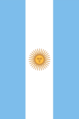 Vertical flag of Argentina