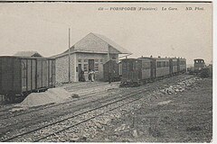 Porspoder, la gare, 1916