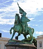 Eugène Simonis (1848): Equestian statue of Godfrey of Bouillon, Place Royale/Koningsplein, Brussels.