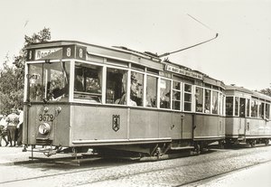 Tw 3672 auf dem Nordring (Linie 8), um 1933