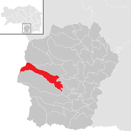 Poloha obce Gressenberg v okrese Deutschlandsberg (klikacia mapa)