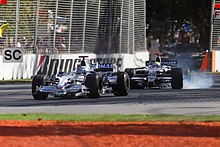 Nick Heidfeld kaj Nico Rosberg dum Grand Prix de Aŭstralio 2008