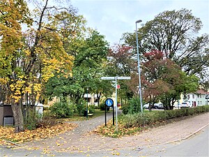 Jacobsparken från nordost, korsningen Trädgårdsgatan-Torggatan.