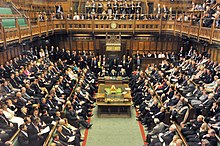 The House of Commons is the most important body in the British constitution. Its Members of Parliament are democratically elected by constituencies across the UK, and the parties who have a majority in the Commons form the British government. House of Commons 2010.jpg