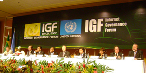 Picture taken at the IGF, Internet Governance ...