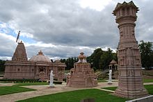 Jain Temple Oshwal Centre, Potters Bar, Hertfordshire, UK Jain Temple Oshwal Centre Pottersbar Hertfordshire UK ground.jpg