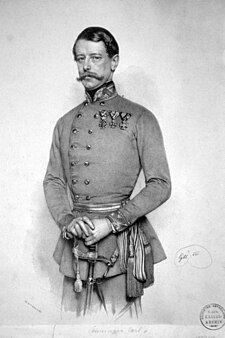 Generálmajor Karl von Steininger (1851, litografie, Franz Eybl)