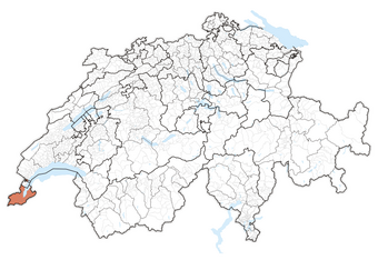 Lage des Kantons in der Schweiz