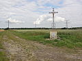 Paysage avec croix de chemin.