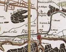 Vue d'une carte ancienne indiquant la localisation des Ageux