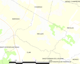 Mapa obce Neulles