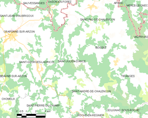 Poziția localității Saint-Julien-d'Ance