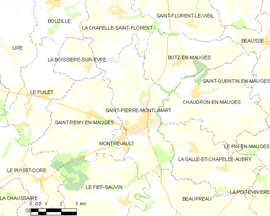 Mapa obce Saint-Pierre-Montlimart