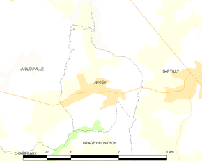 Poziția localității Angey