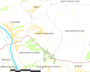 Poziția localității Fleury-la-Montagne