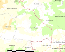 Mapa obce Soumaintrain