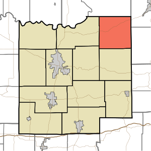 Location of Columbia Township in Dubois County