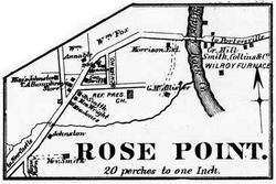 Map of Rose Point in 1872