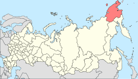 चुकोत्का स्वायत्त ऑक्रूगचे रशिया देशाच्या नकाशातील स्थान