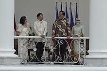 Joko Widodo and First Lady Iriana host Philippine President Bongbong Marcos at the Bogor Palace in Java on 5 September 2022 Marcoses and Jokowi 3.jpg