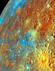 Merkuroberfläche in Falschfarben