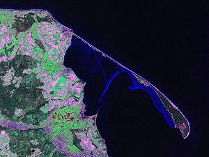 Хельская коса: вид со спутника Landsat в 2000 году