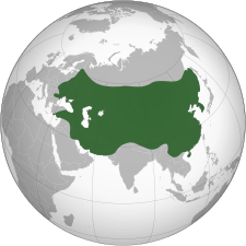 La Mongola Imperio en ties maksimuma etendo, proksimume en 1276.
