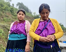 Mujeres desplazadas internamente de la comunidad Santa Martha, en Chenalhó, Chiapas