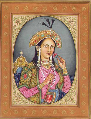 English: This is a Mughal painting depicting M...