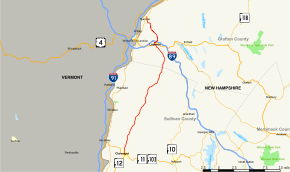 Map of New Hampshire Route 120