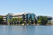 A vegetated corporate campus