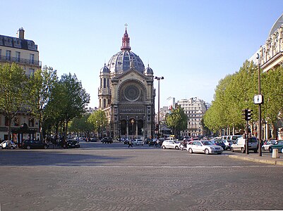 Place Saint-Augustin med kyrkan Saint-Augustin.