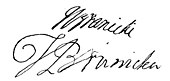 signature de Jan Klemens Branicki