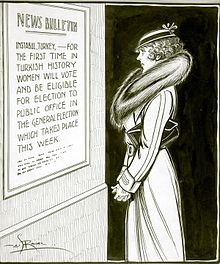 Political cartoon commenting on women's voting rights in Quebec Political cartoon commenting on women's voting rights in Quebec.jpg