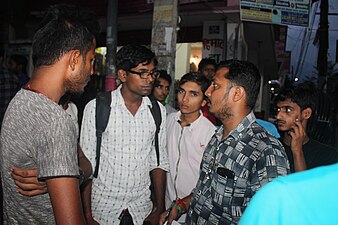 Rickshaw announcement at Rajbiraj, Nepal to promote Maithili Wikipedia