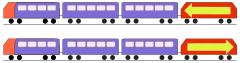 Entweder befindet sich an einem Zugende ein Triebfahrzeug und am anderen Ende ein Steuerwagen, mit dem das Triebfahrzeug ferngesteuert werden kann – der Zug wird dann in der einen Richtung mit dem Steuerwagen voraus geschoben –, ...