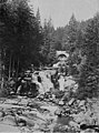 Mündungsfall des Schwarzenbachs in die Raumünzach (Foto, vor 1925)