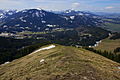 Blick von der Reuterwanne nach Westen auf Wertacher Hörnle und Grünten