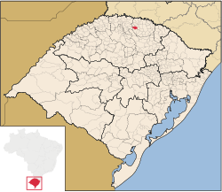 Localização de Cruzaltense no Rio Grande do Sul