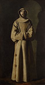 Francisco de Zurbarán, Saint François debout, momifié (vers 1645).