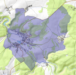 Mapa krajinné památkové zóny Plasko