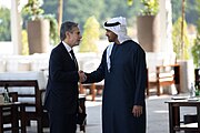 Secretary Blinken with UAE President Sheikh Mohamed bin Zayed Al Nahyan in Abu Dhabi, UAE, January 2024