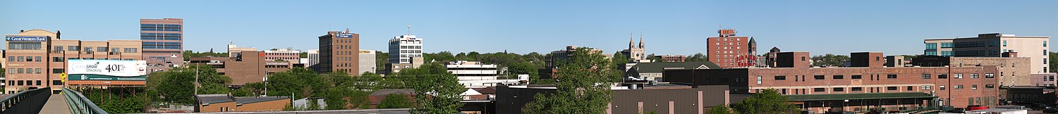 Larĝa panoramo de Sioux Falls