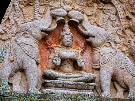 Gaja Lakshmi at Shravanabelagola Temple, Karnataka. - Lakshmi