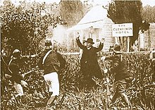 A still from The Story of the Kelly Gang (Australia, 1906; 80 min.) Story-of-the-kelly-gang-capture-1906.jpg