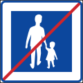 End of pedestrian area