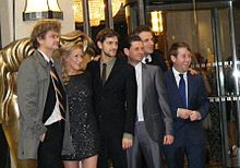 The starring cast of TV series Horrible Histories arrives at the Children's BAFTAs, 27 November 2011.jpg