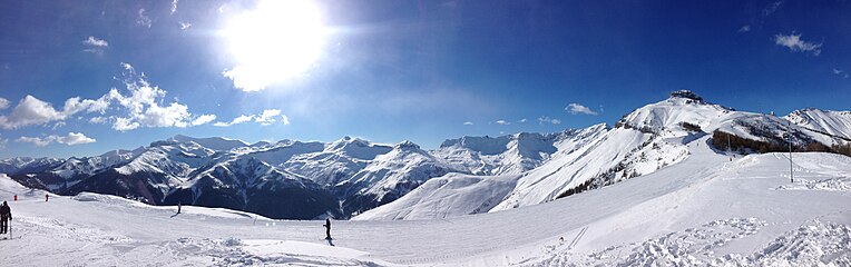 Vue panoramique en hiver.