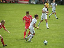 Association football is a popular sport worldwide. UEFA-Women's Cup Final 2005 at Potsdam 1.jpg