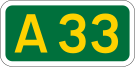 A33 road shield